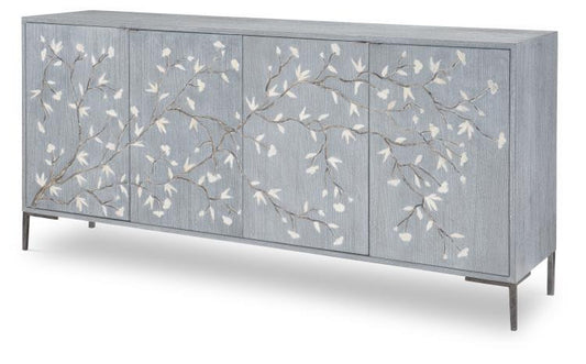 Maitland-Smith Blossom Credenza, Gray, 78"W (8156-51 YUU906TMCJ)