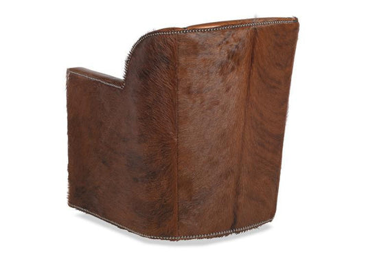 Maitland-Smith Bronson Accent Chair, Reno Chocolate Brown Leather, 36"H (RA1162-S-REN-CHO YUU906TN83)