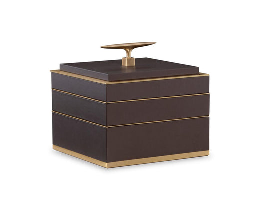 Maitland-Smith Brown Compartment Box Brown