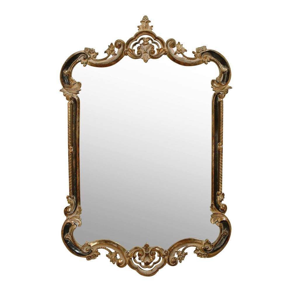 Maitland-Smith Brun Mirror Antique Silver, Black