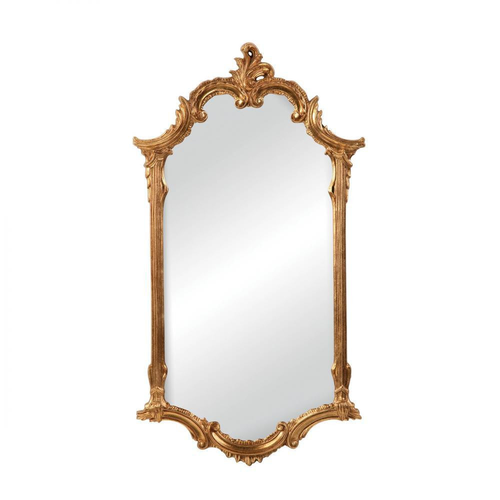 Maitland-Smith Cartouche Mirror Antique Gold Leaf