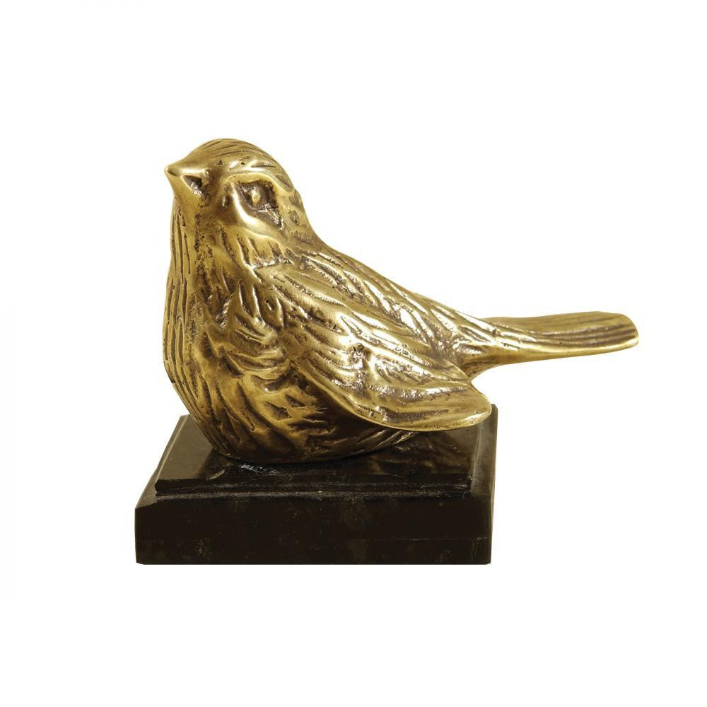 Maitland-Smith Chirp Paperweight Cast Brass