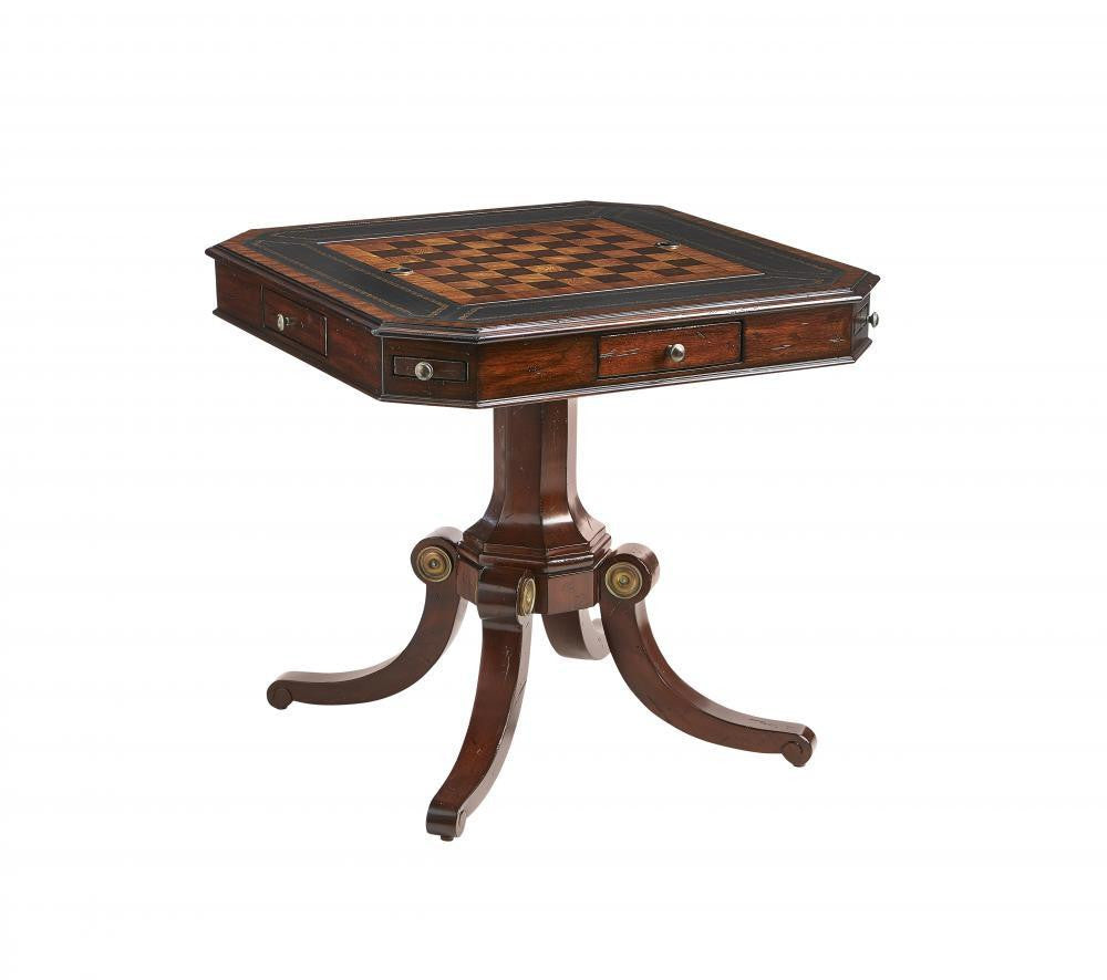 Maitland-Smith Choate Game Table Mahogany