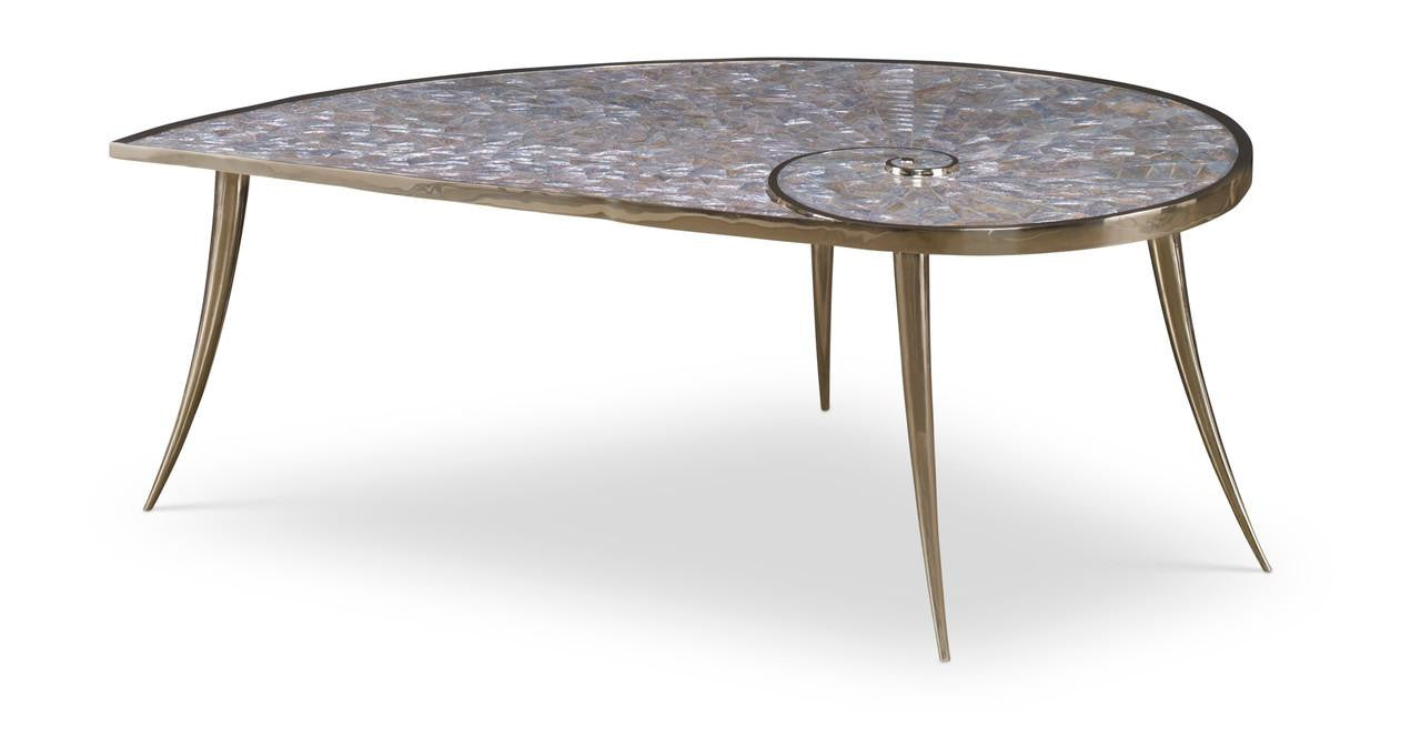 Maitland-Smith Closs Cocktail Table Polished Brass