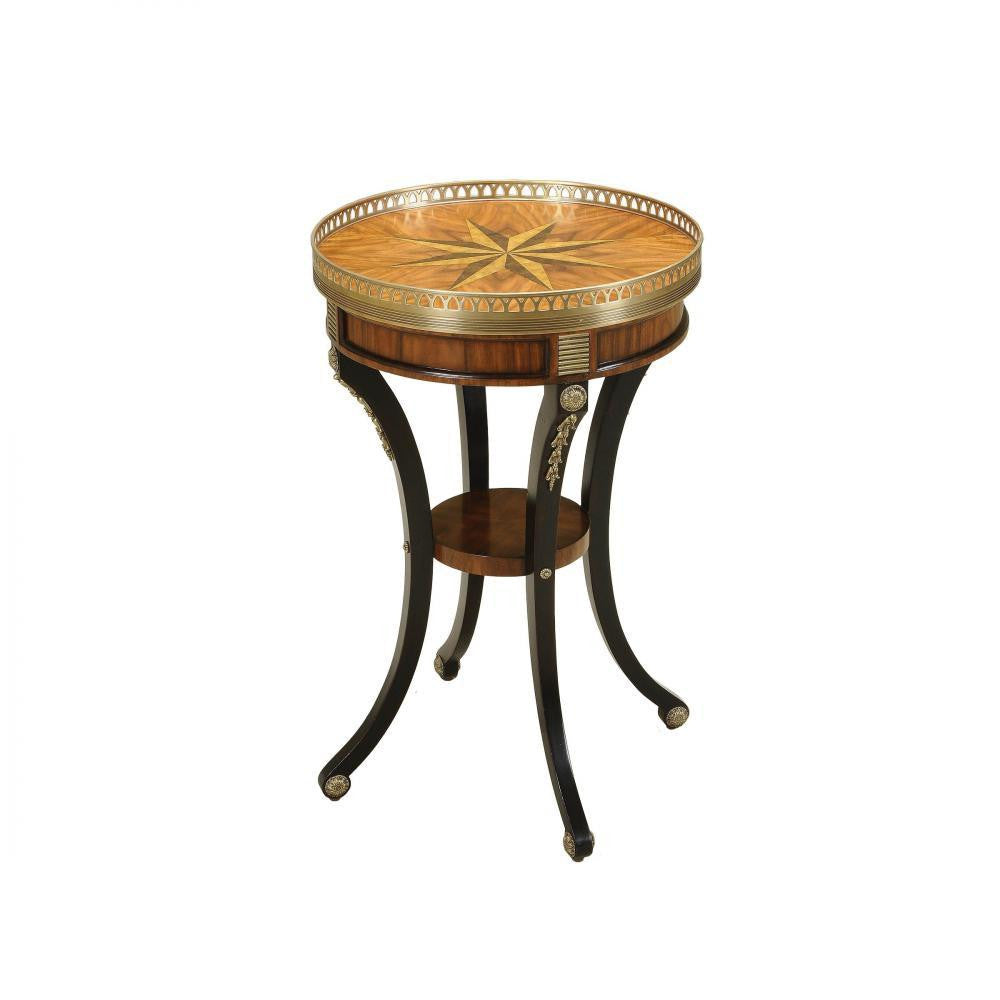 Maitland-Smith Compass Accent Table Wood, Black
