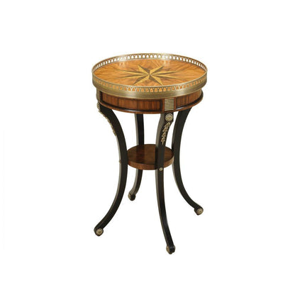 Maitland-Smith Compass Accent Table Wood, Black