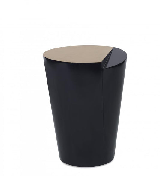 Maitland-Smith Conical Spot Accent Table Black, Gold Leaf