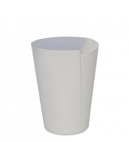 Maitland-Smith Conical Spot Accent Table, Pearl White, Silver Leaf Accents, 18"W (8346-32W YUU906TN9K)