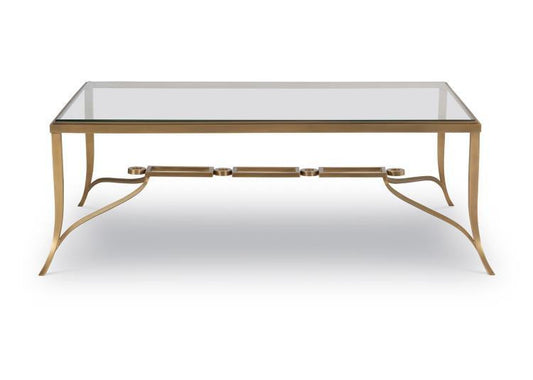 Maitland-Smith Cortona Cocktail Table Antique Brass