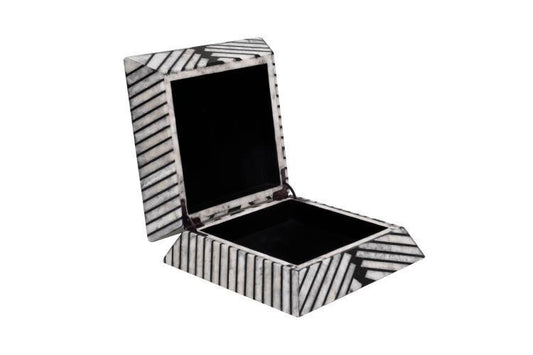 Maitland-Smith Costello Box, White, Black, 10W (8135-11 YUU906TN9T)