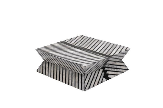 Maitland-Smith Costello Box White, Black