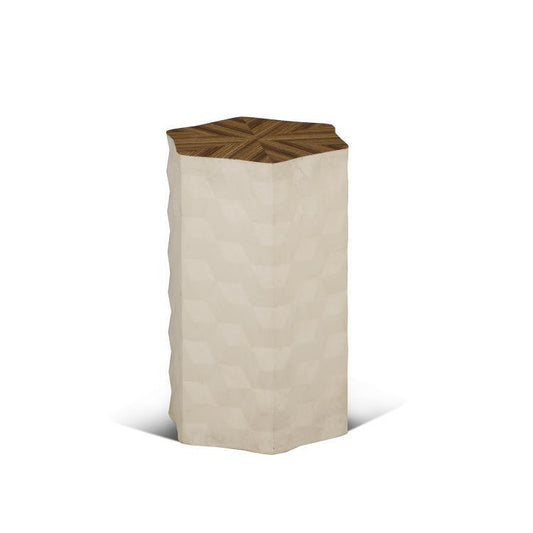 Maitland-Smith Cremona Accent Table Off-White, Wood