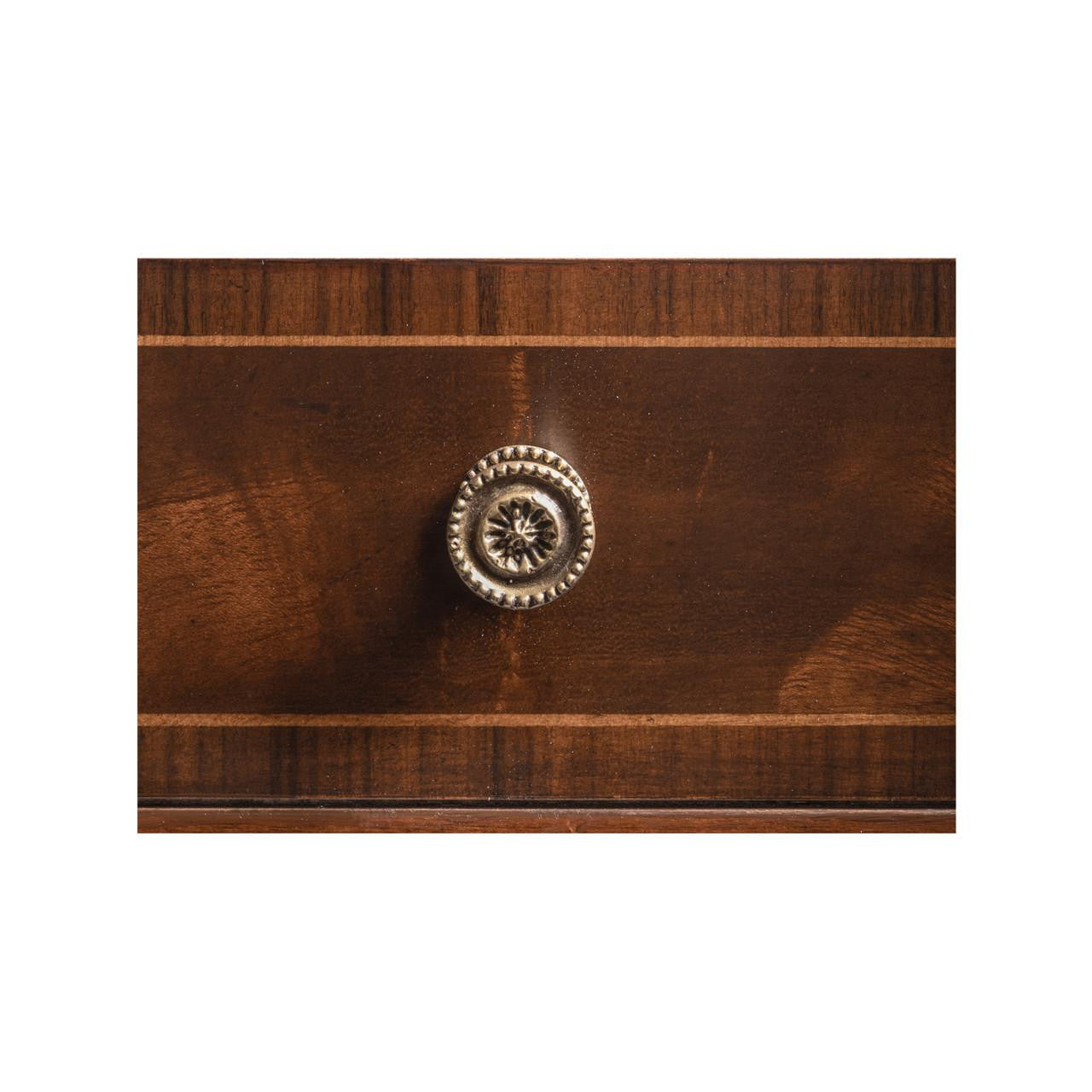 Maitland-Smith Dixon End Table, Mahogany, Rosewood, Brass Accents, 17.8"W (89-1008 YUU906TNA9)