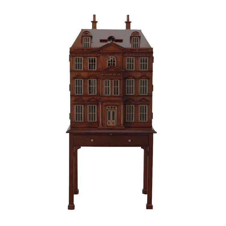 Maitland-Smith Dollhouse Bar Cabinet, Mahogany, Brass Accents, 34"W (8149-51 YUU906TNAE)
