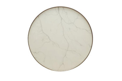 Maitland-Smith Eclipse Accent Table, Ivory Top, Ebony, Mirror Back, Brass Accents, 29"W (89-1003 YUU906TNAQ)