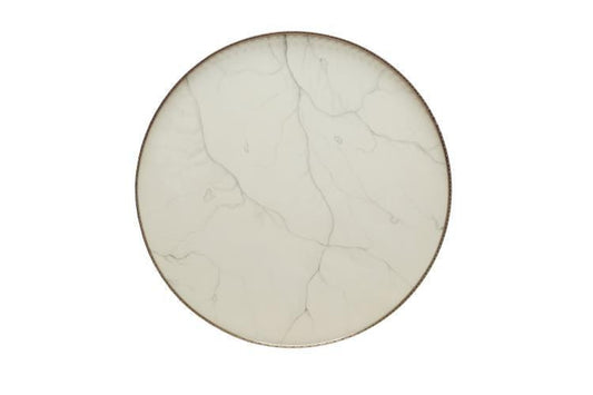 Maitland-Smith Eclipse Accent Table, Ivory Top, Ebony, Mirror Back, Brass Accents, 29"W (89-1003 YUU906TNAQ)