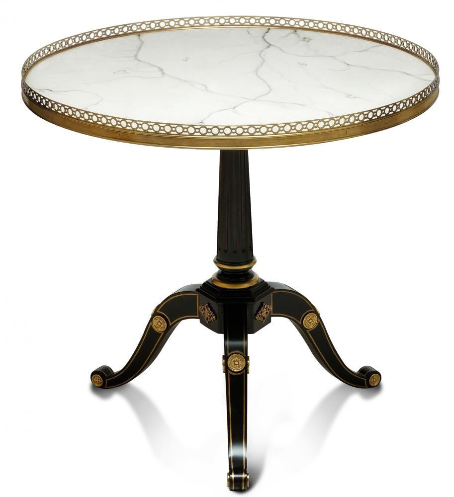 Maitland-Smith Eclipse Accent Table Ivory, Ebony