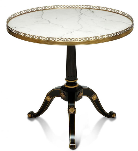 Maitland-Smith Eclipse Accent Table Ivory, Ebony