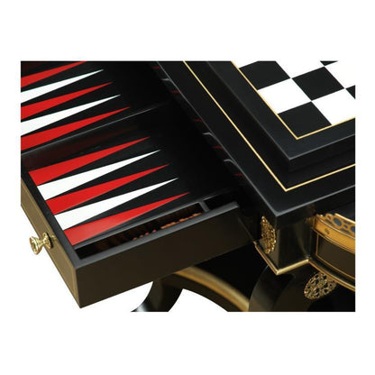 Maitland-Smith Eclipse Game Table, Ebony, Gold, 32"W (89-0901 YUU906TNAP)