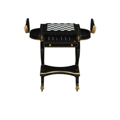 Maitland-Smith Eclipse Game Table, Ebony, Gold, 32"W (89-0901 YUU906TNAP)