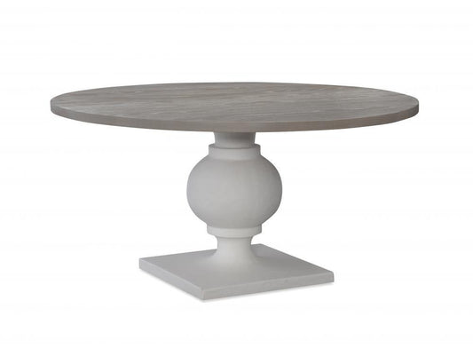 Maitland-Smith Ella Dining Table Oak, Plaster White