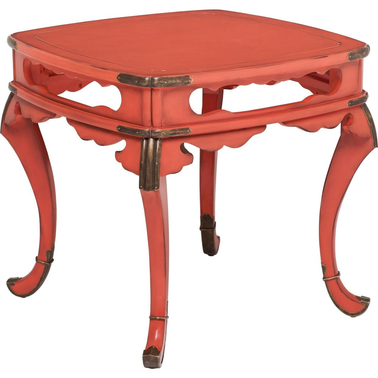 Maitland-Smith Elsie Occasional Table Red