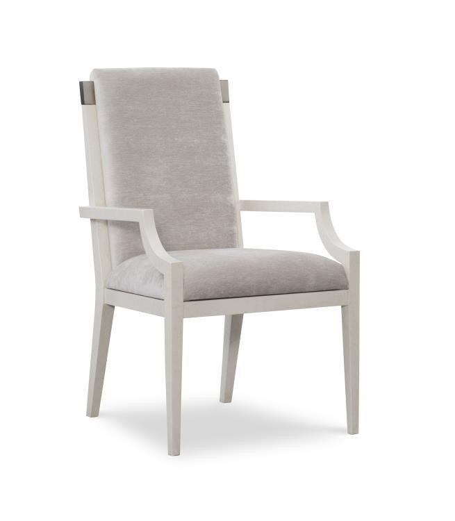 Maitland-Smith Ensemble Armchair White, Silver