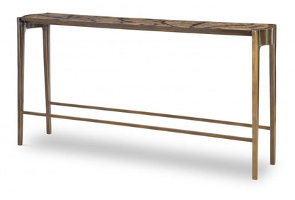 Maitland-Smith Flow Console Table Antique Brass