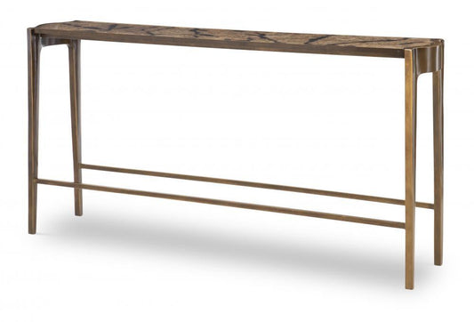 Maitland-Smith Flow Console Table Antique Brass