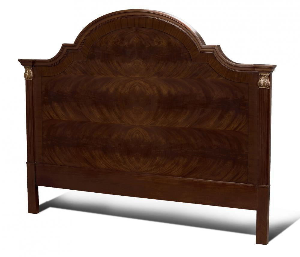 Maitland-Smith Fluted Headboard, Mahogany, Brass Accents, 83.5"W (89-1301 YUU906TP8A)
