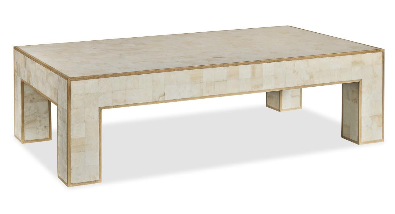 Maitland-Smith Freyja Cocktail Table White, Gold