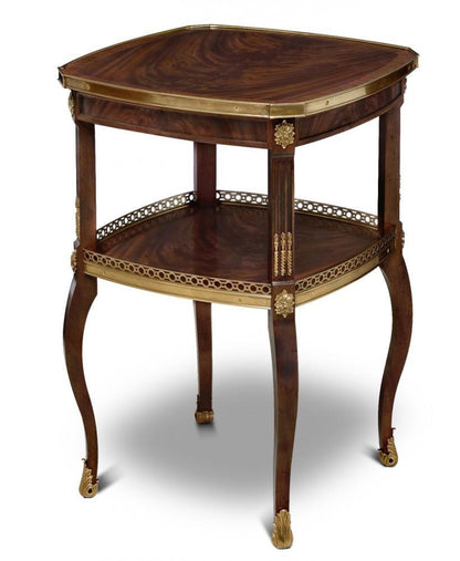 Maitland-Smith Gallery End Table Mahogany, Brass