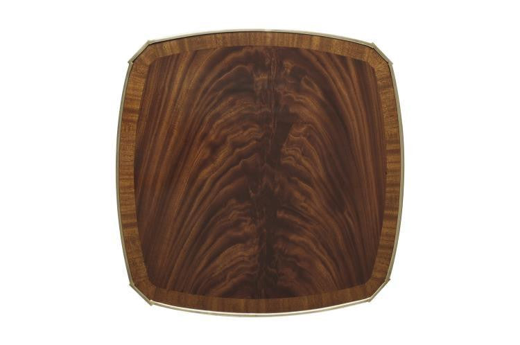 Maitland-Smith Gallery End Table, Mahogany, Brass, 17"W (89-1011 YUU906TP8N)