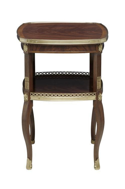 Maitland-Smith Gallery End Table, Mahogany, Brass, 17"W (89-1011 YUU906TP8N)