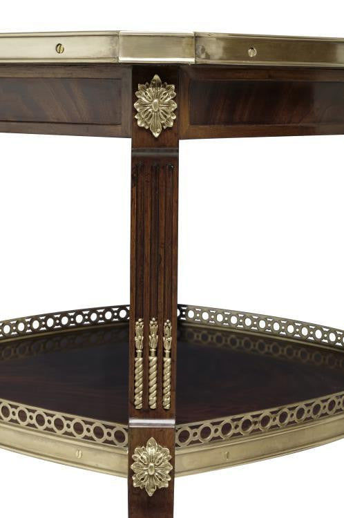 Maitland-Smith Gallery End Table, Mahogany, Brass, 17"W (89-1011 YUU906TP8N)