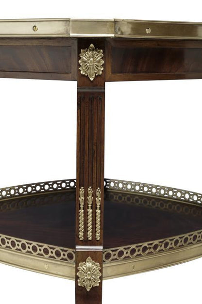 Maitland-Smith Gallery End Table, Mahogany, Brass, 17"W (89-1011 YUU906TP8N)