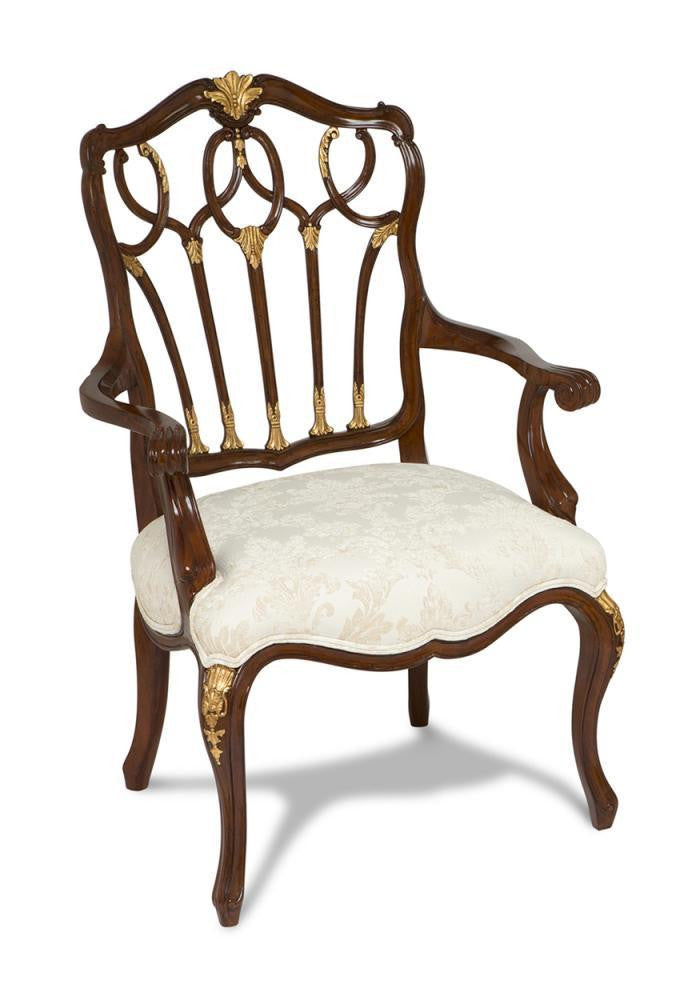 Maitland-Smith Gothic Armchair Wood, Off-White