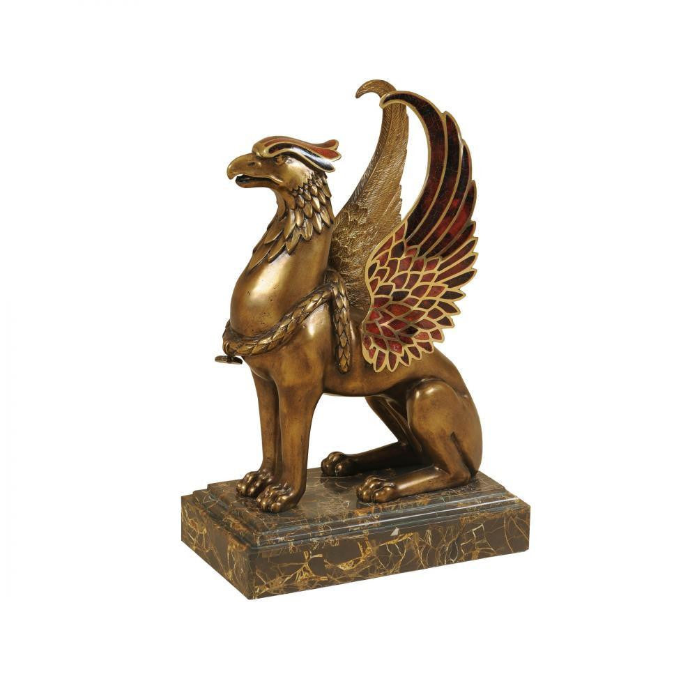 Maitland-Smith Griffin Sculpture Cast Brass