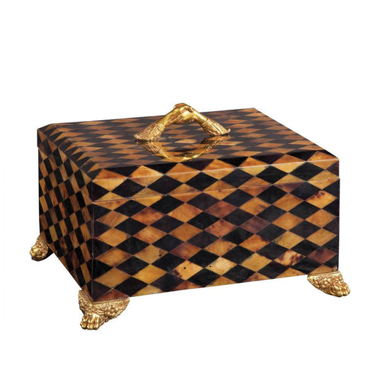 Maitland-Smith Harlequin Box Black, Amber