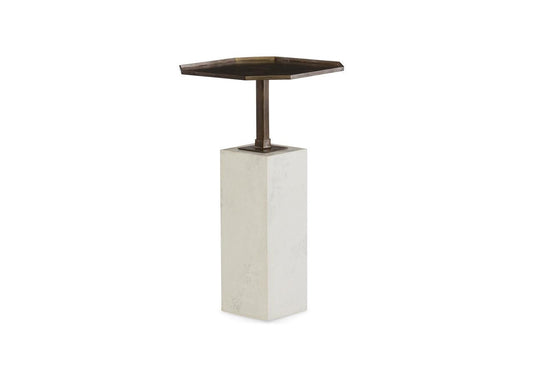 Maitland-Smith Icon Chairside Table White, Brown