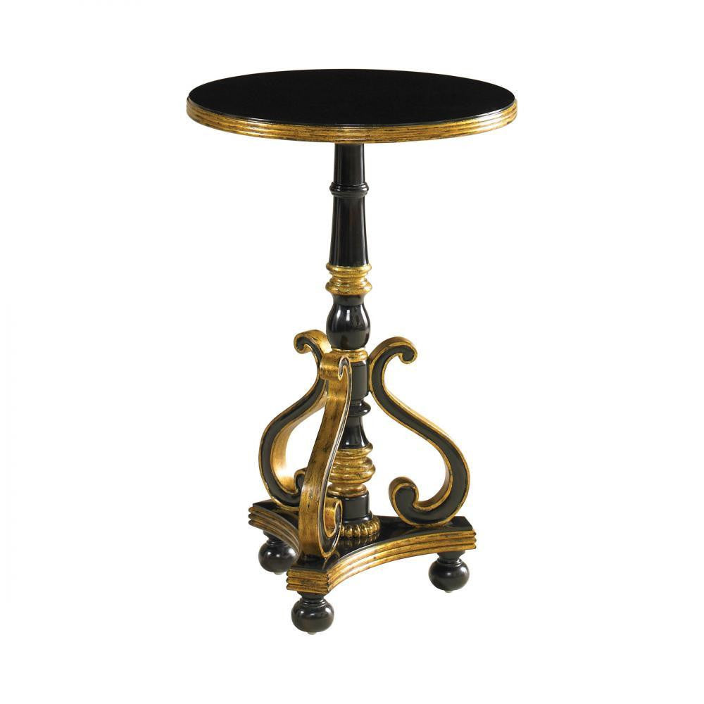 Maitland-Smith Ivan Accent Table Ebony, Gold