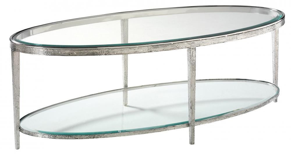Maitland-Smith Jinx Cocktail Table Aged Nickel