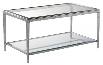Maitland-Smith Jinx Cocktail Table Aged Nickel