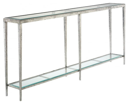 Maitland-Smith Jinx Console Table Aged Nickel