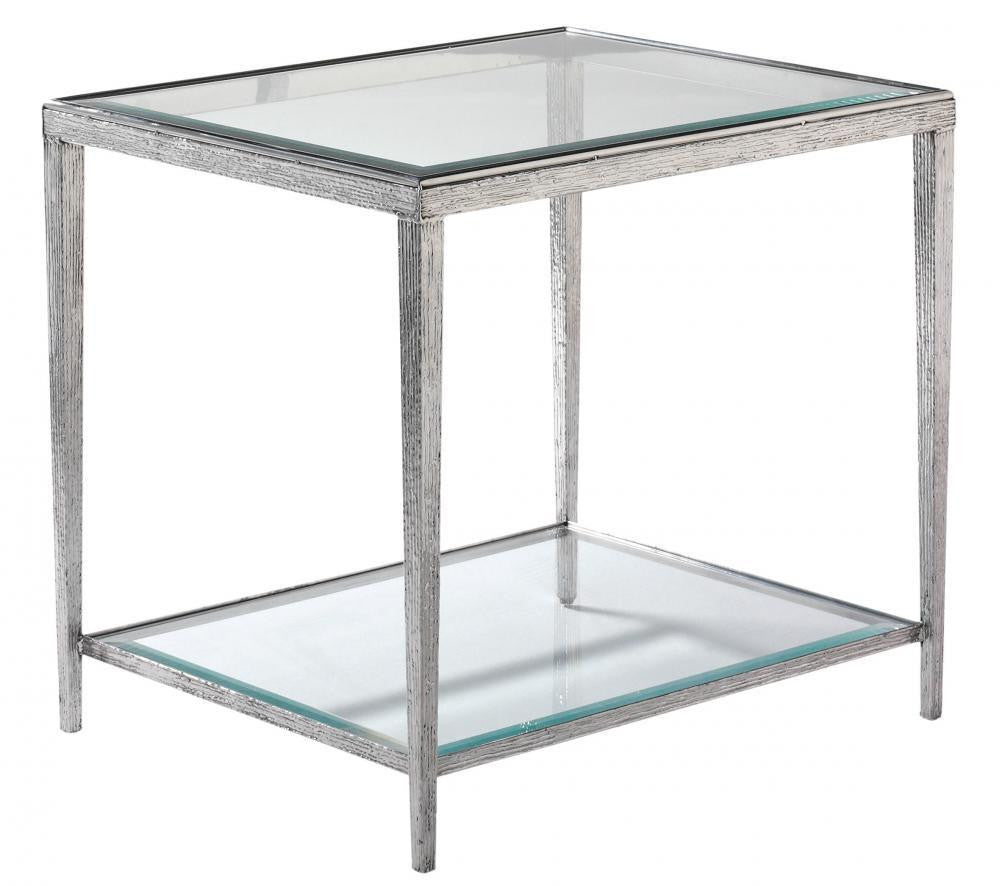 Maitland-Smith Jinx Side Table Aged Nickel