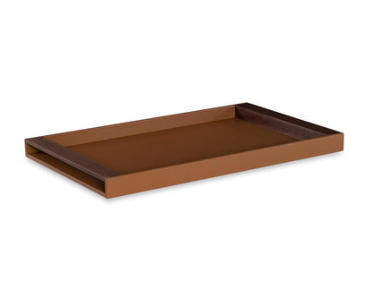 Maitland-Smith Large Saddle Tray Walnut