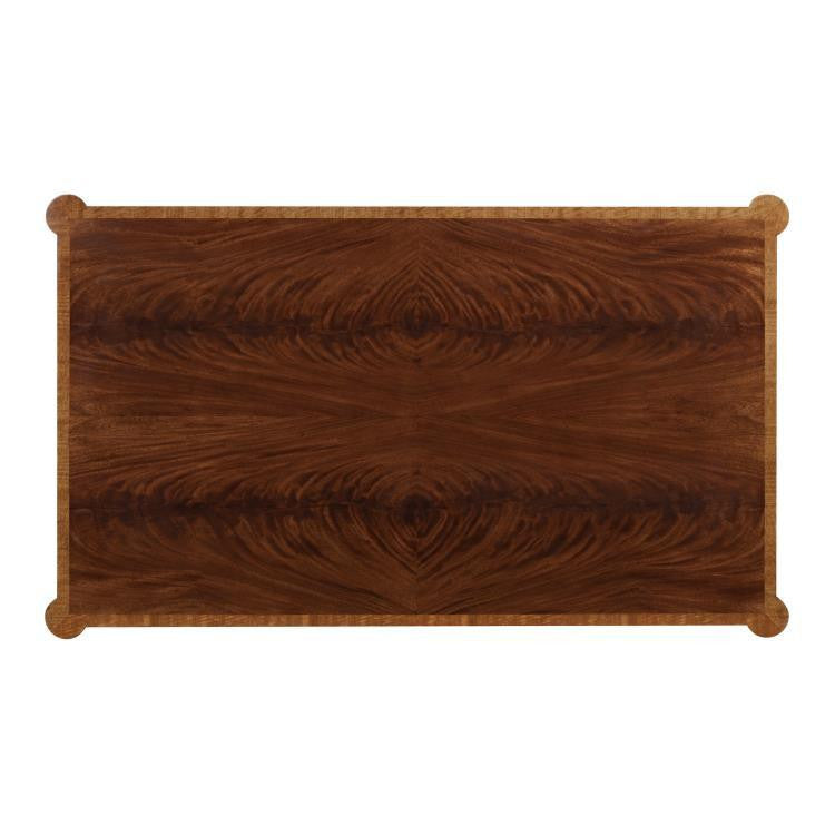 Maitland-Smith Lawson Cocktail Table, Mahogany, Brass Accents, 60"W (89-0604 YUU906TQ78)
