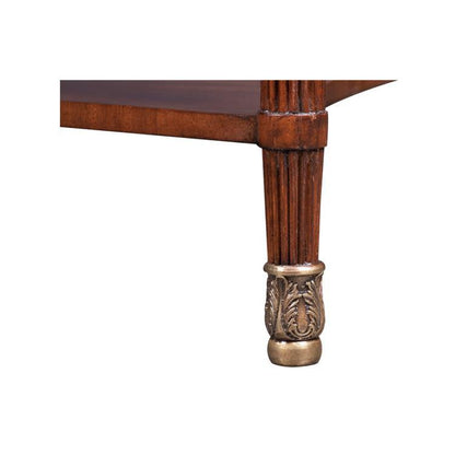 Maitland-Smith Lawson Cocktail Table, Mahogany, Brass Accents, 60"W (89-0604 YUU906TQ78)