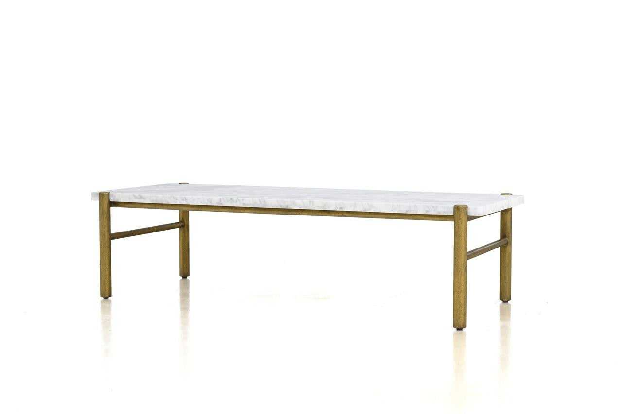Maitland-Smith Levi Cocktail Table White, Gold