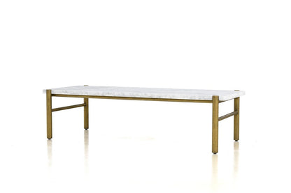 Maitland-Smith Levi Cocktail Table White, Gold